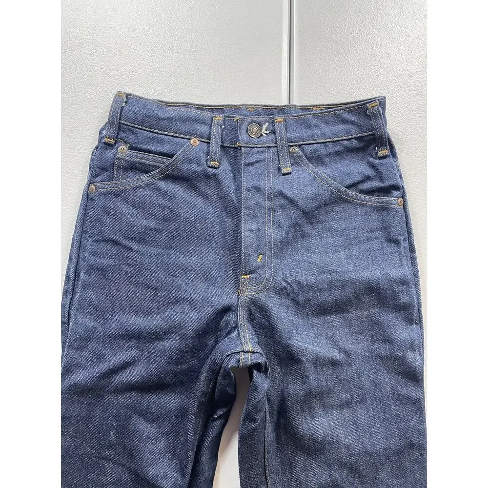 Vintage American Denim Jeans Men’s 26x30‎ Blue Dark Wash Cowboy Western USA 80s